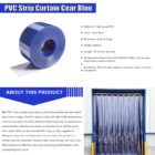 PVC Strip Curtain Clear Blue