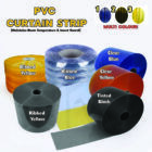 PVC Strip Curtain Clear Blue