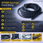 EPDM Sponge Cord Strip