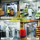 PVC Strip Curtain Clear Blue