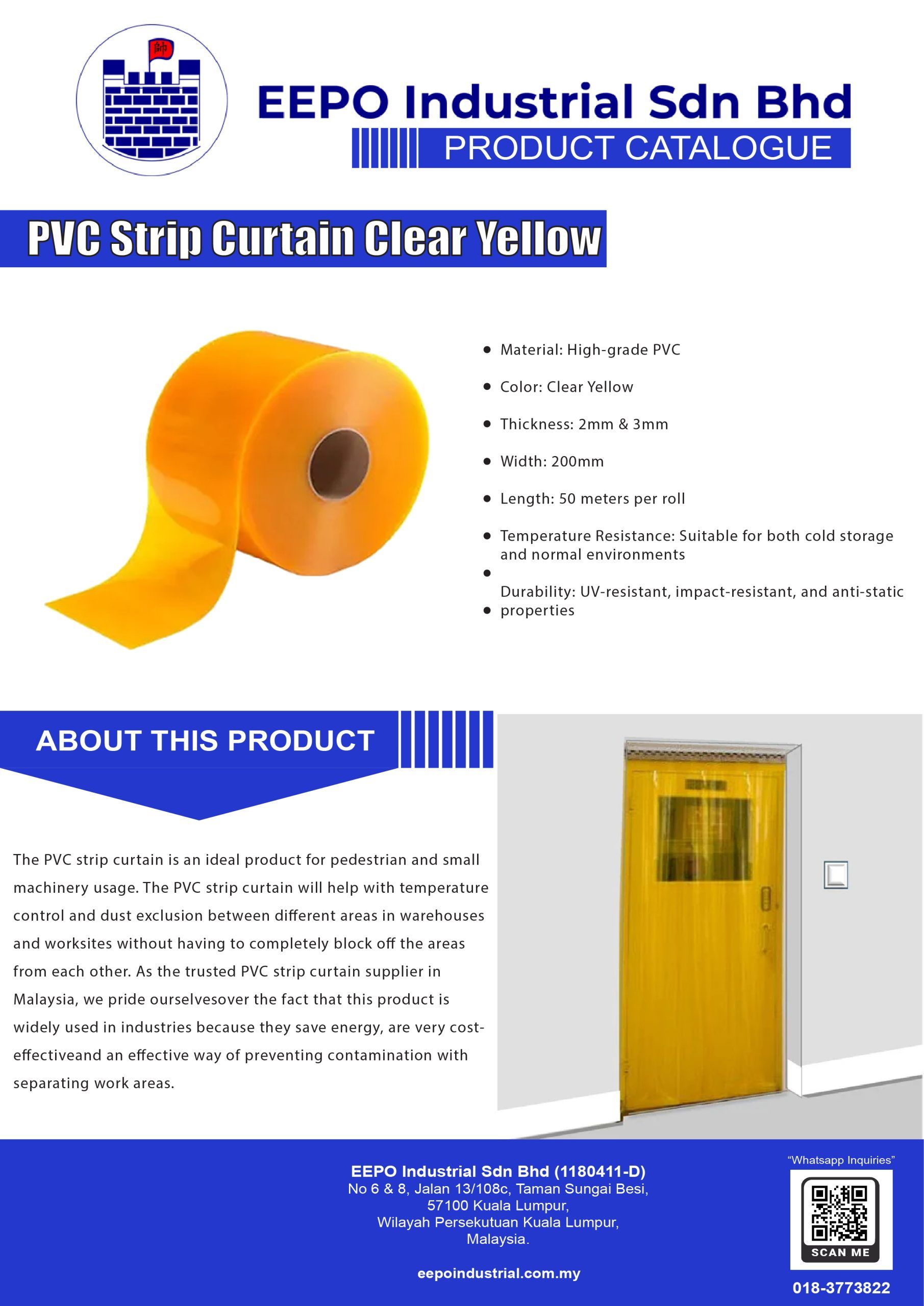 PVC Curtain Yellow Strip