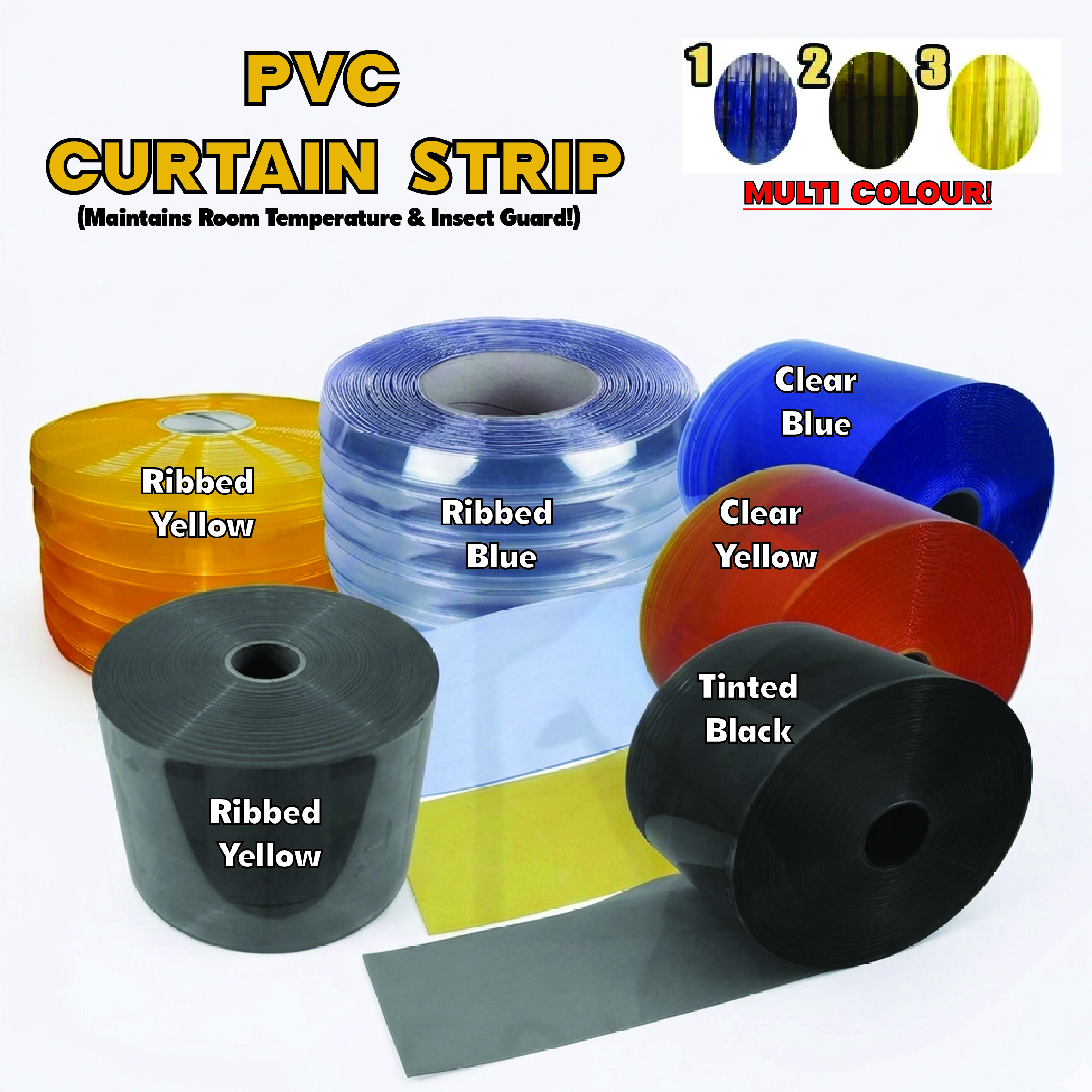 PVC Curtain Yellow Strip