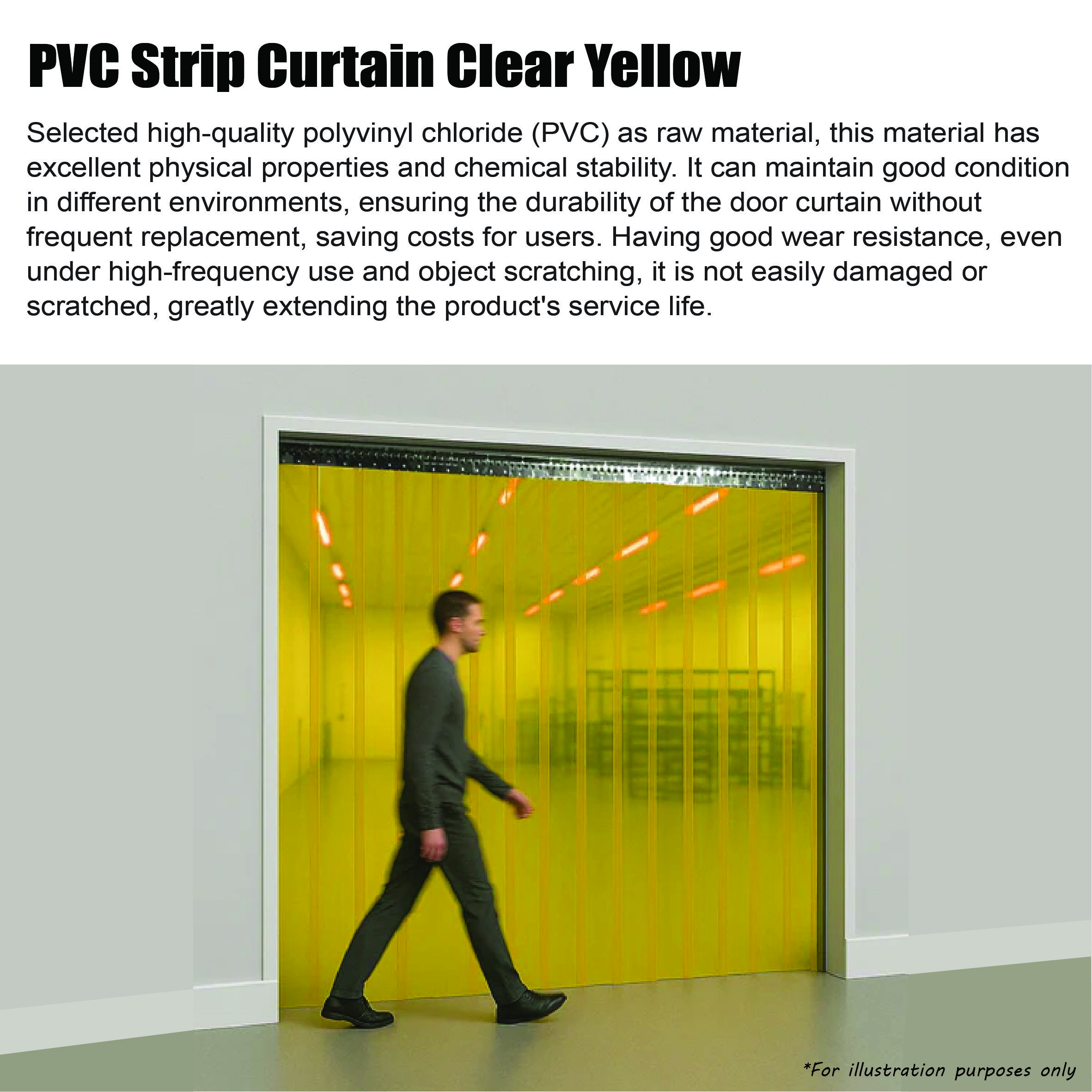 PVC Curtain Yellow Strip