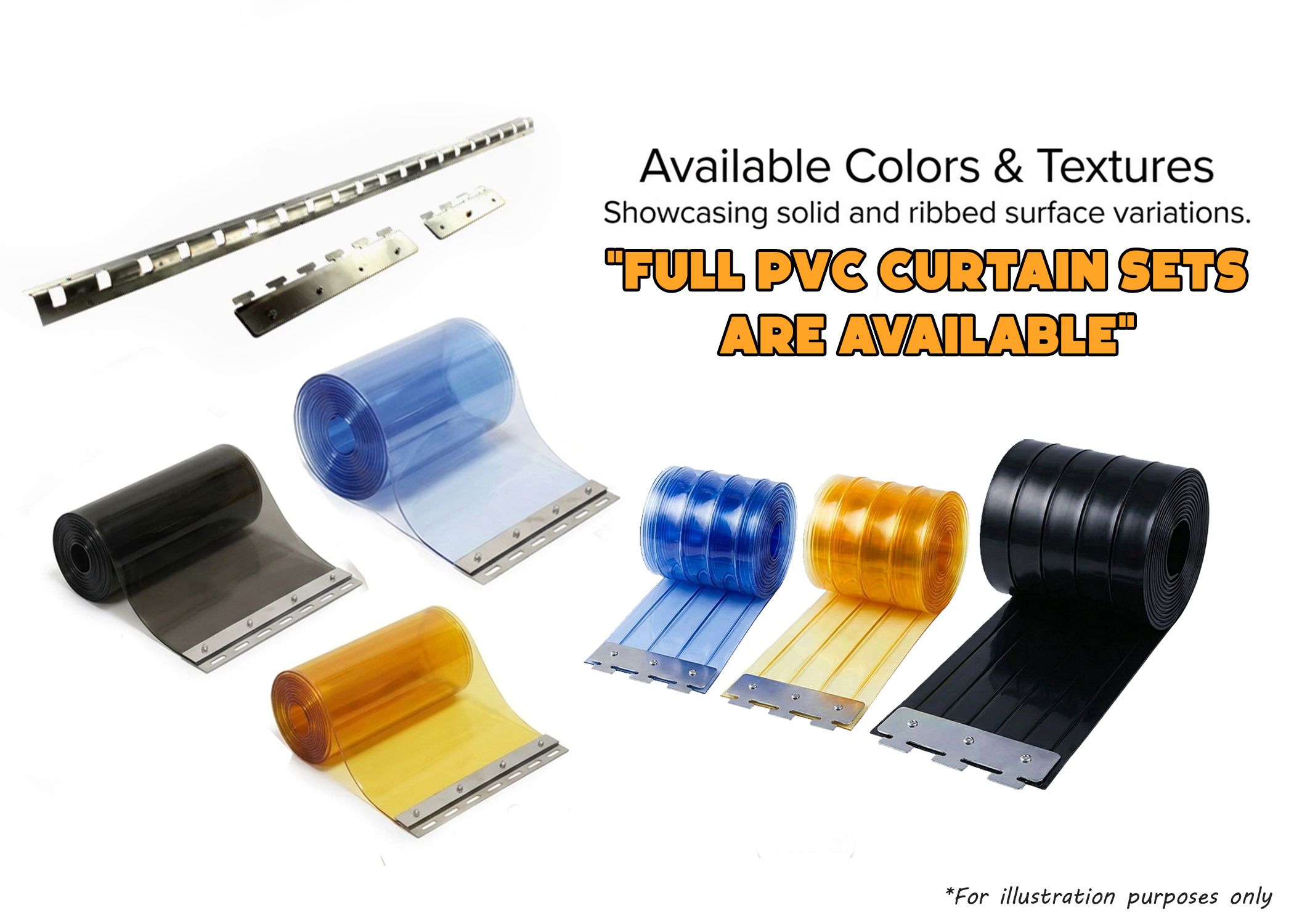 PVC Curtain Yellow Strip