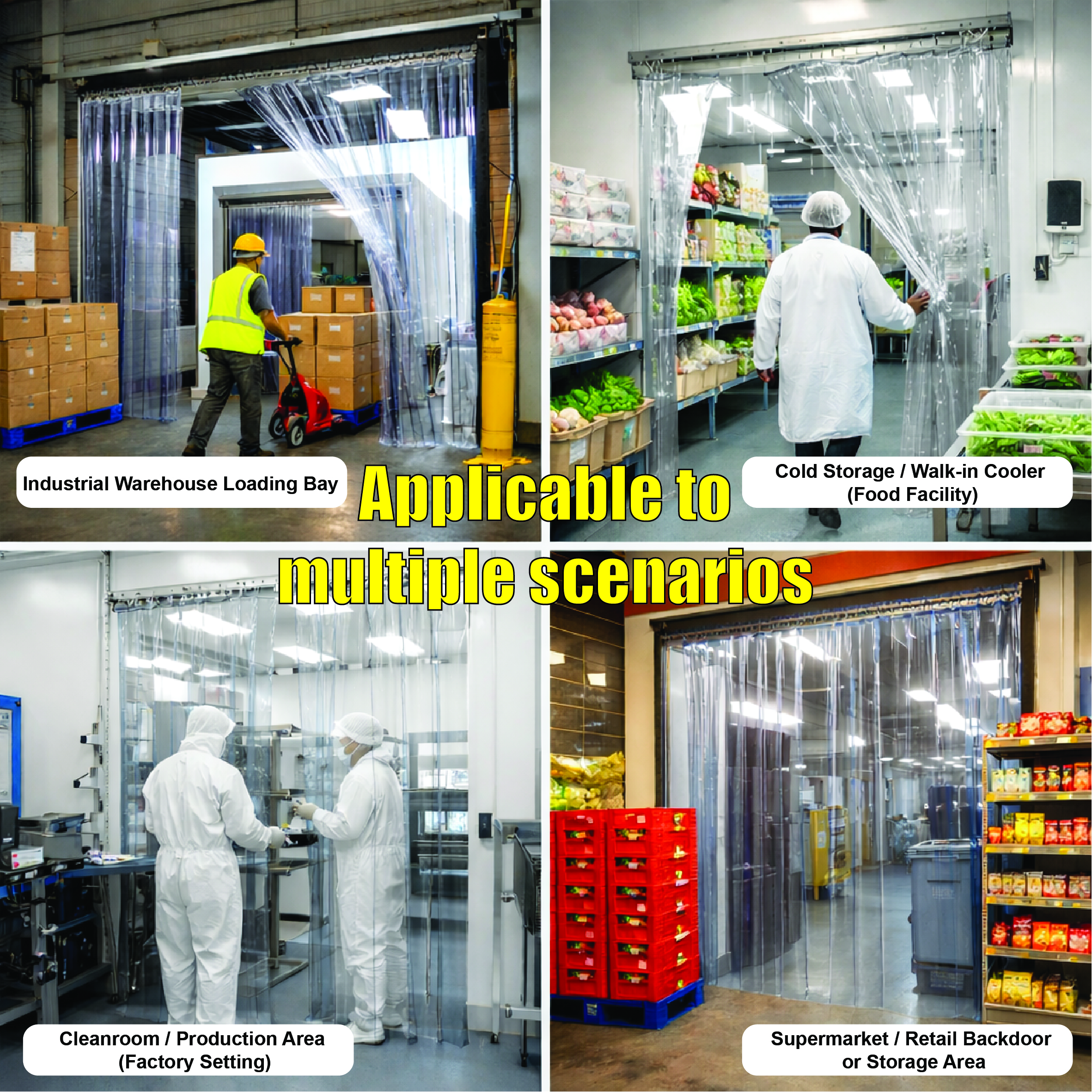 PVC Curtain Clear Blue