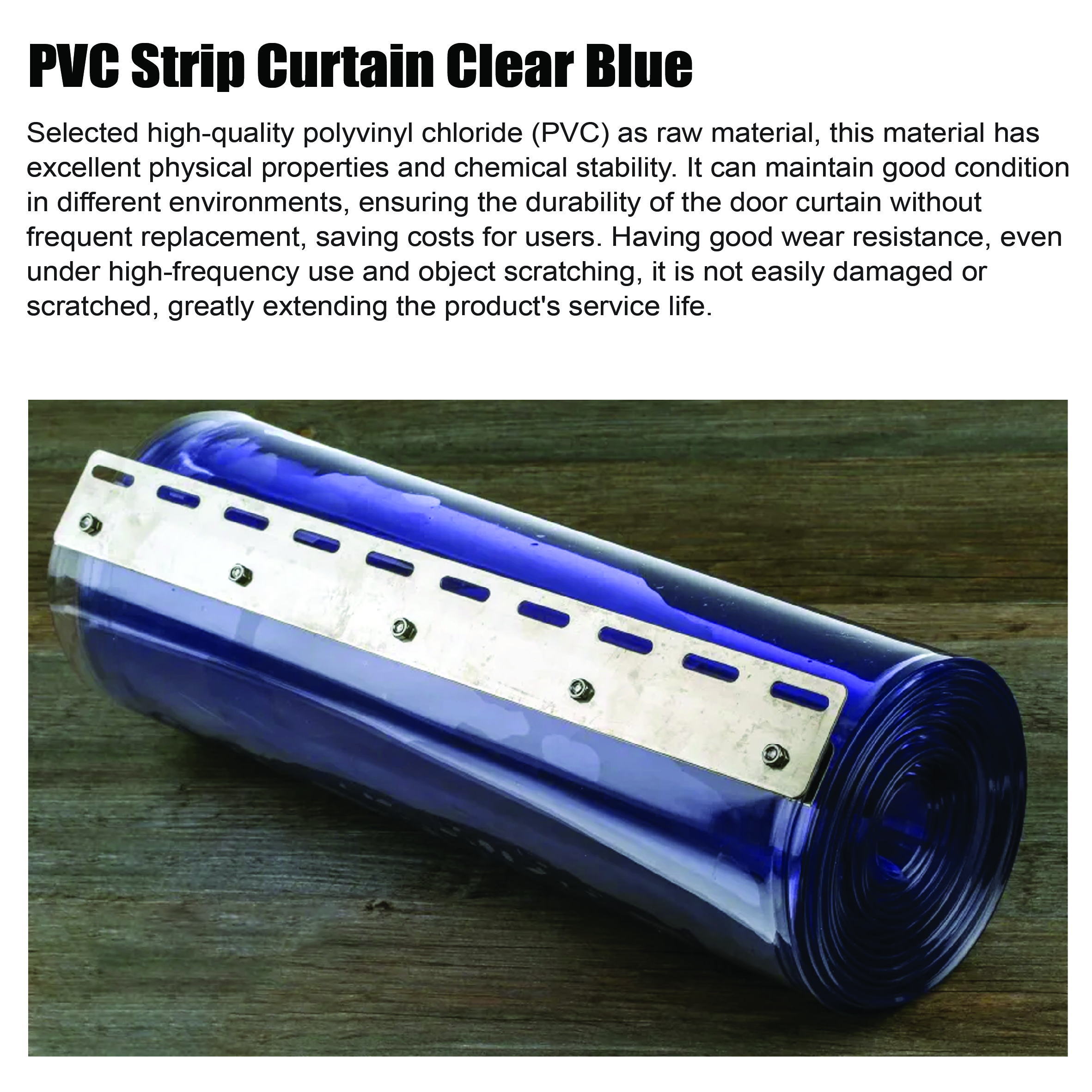 PVC Curtain Clear Blue