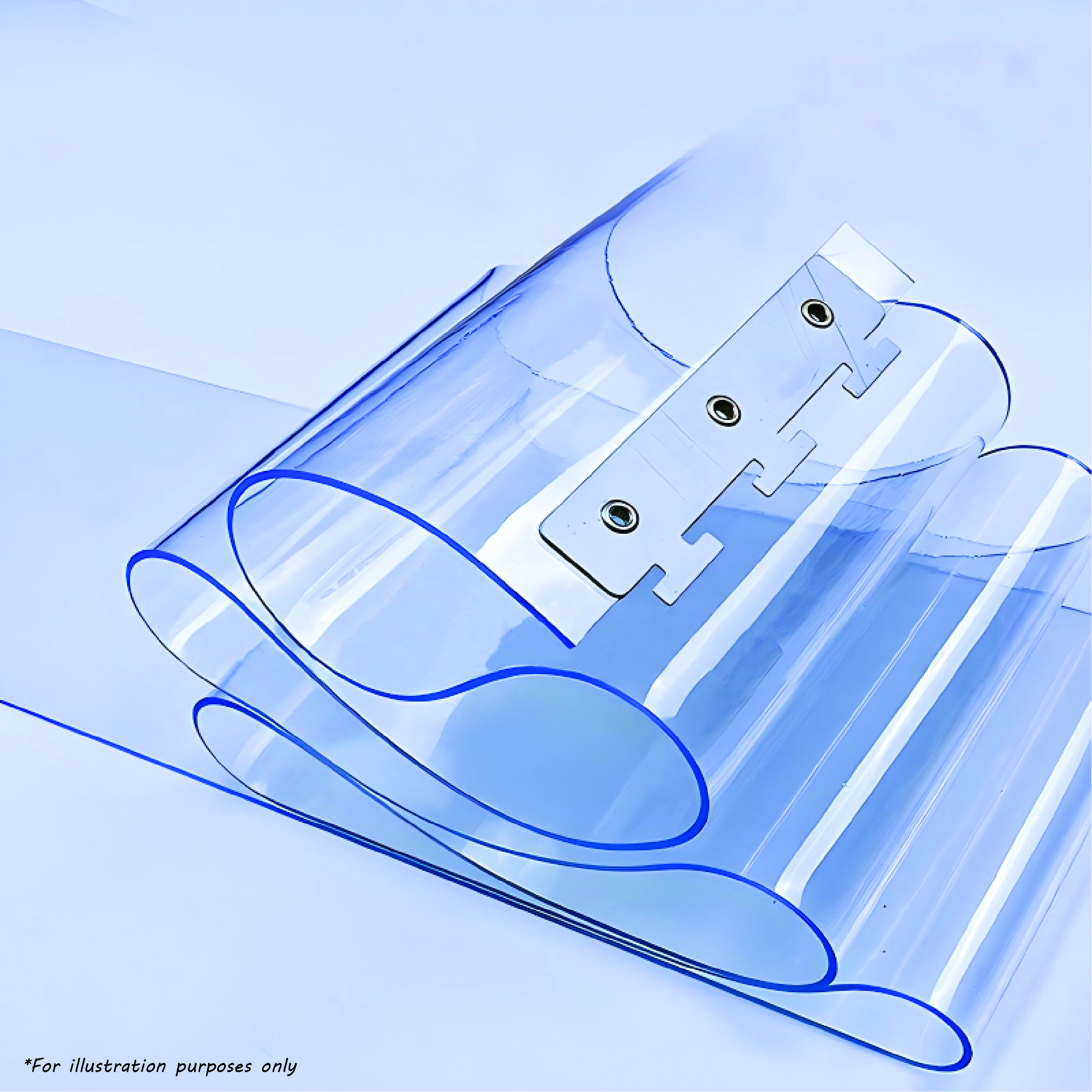 PVC Curtain Clear Blue