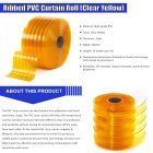 Ribbed PVC Curtain Roll (CLEAR YELLOW)