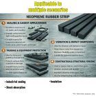 Neoprene Rubber Block Strip (Smooth Surface)
