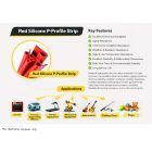 Red Silicone P-Profile Strip