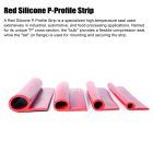 Red Silicone P-Profile Strip