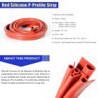 Red Silicone P-Profile Strip