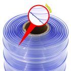 Ribbed PVC Curtain Roll (CLEAR BLUE)