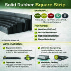 Solid Rubber Square Strip